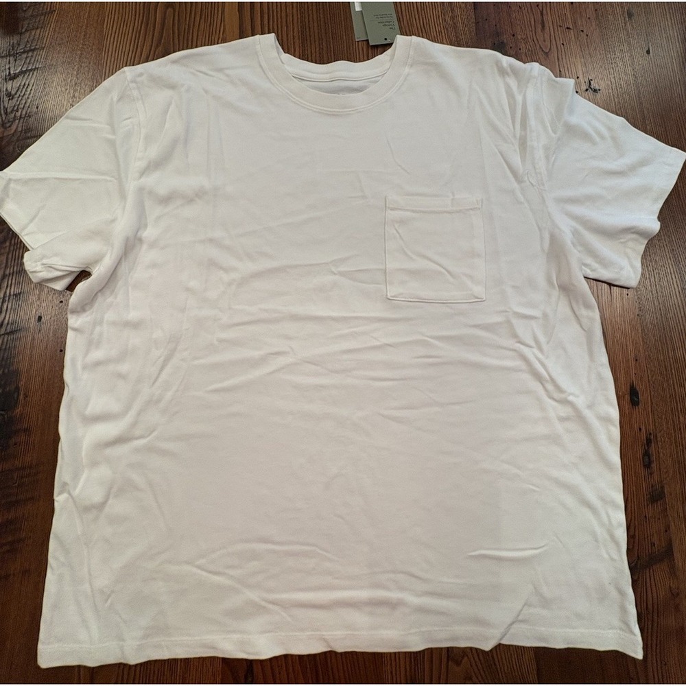 Goodfellow & Co. Mens Off- White Pocket T-Shirt Size XL Cotton Heavyweight NWT